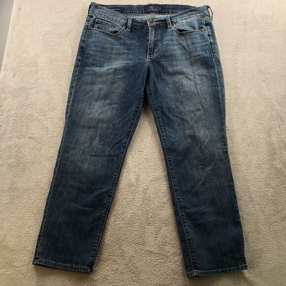 Lucky Brand Womens Jeans Size 10/30 Sweet Crop Straight Leg Classic Blue Denim - Picture 14 of 15